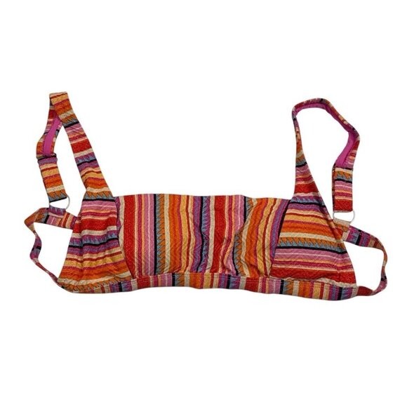 Jessica Simpson Women's L Multi Striped Swim Top NWT - Picture 2 of 13